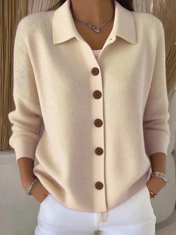Maribel | Button-Up Knit Cardigan with Collar