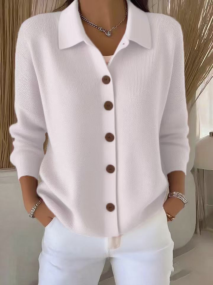 Maribel | Button-Up Knit Cardigan with Collar