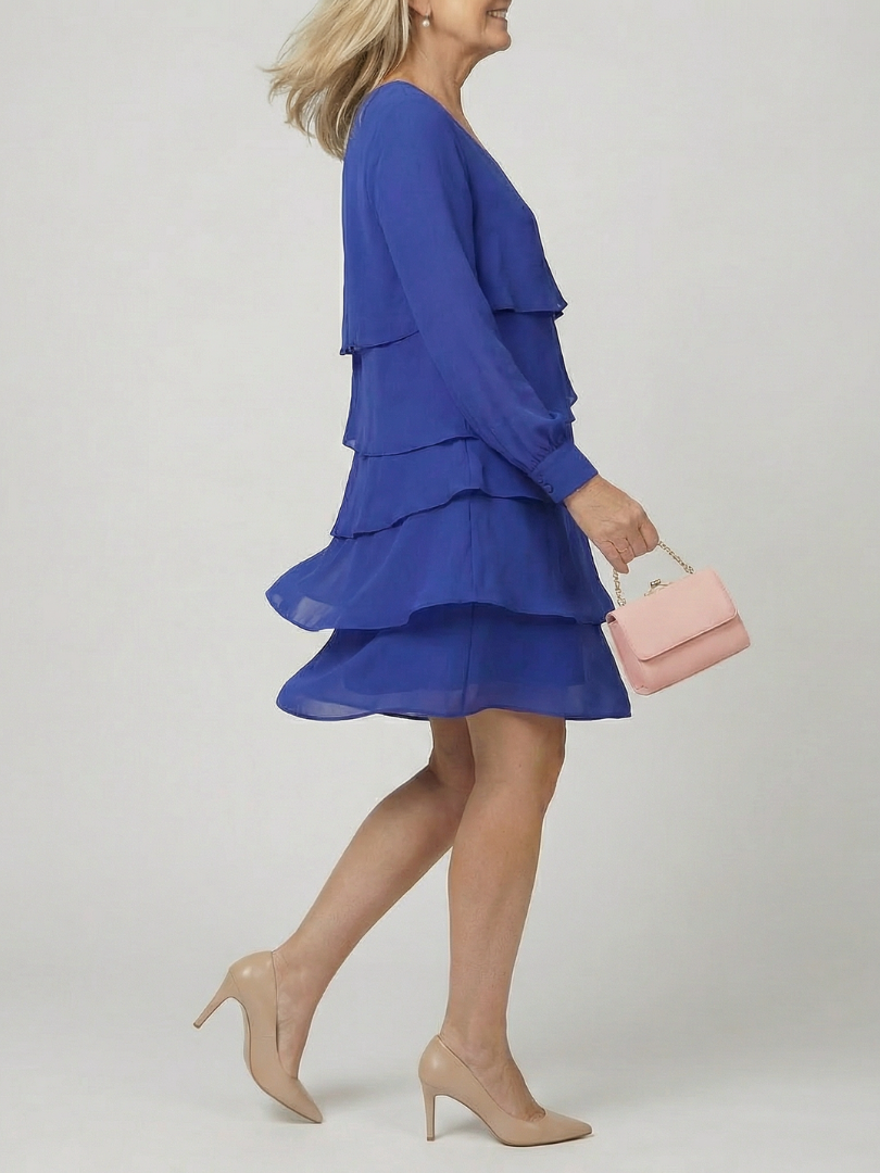 Nina Clean Layered Knee Length Dress