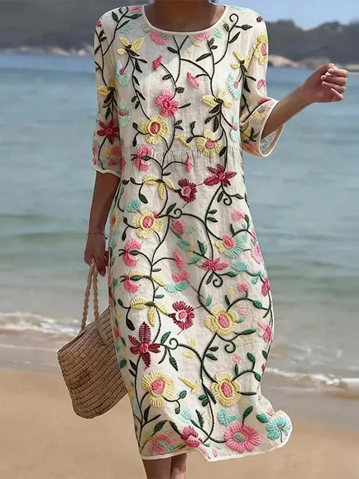 Casual Floral Print Dress