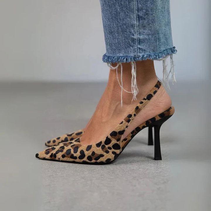 Monica - Pointed-Toe Leopard Heels
