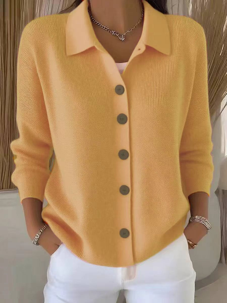 Maribel | Button-Up Knit Cardigan with Collar