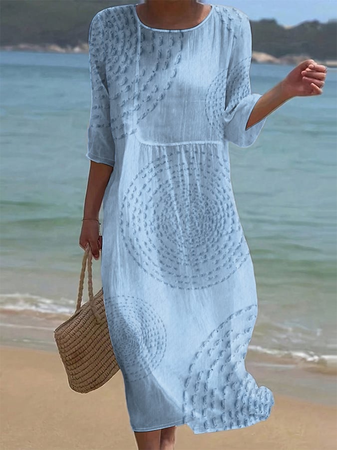 Embroidered Casual Dress