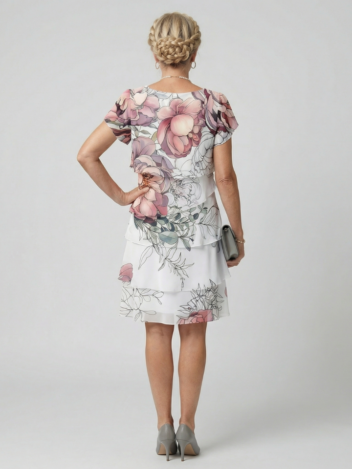 Kualani Clean Floral Knee Length Dress