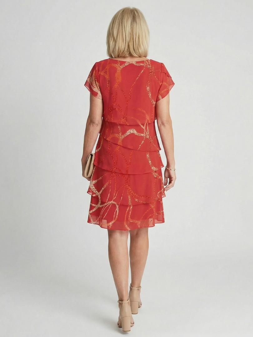Nora Soft Abstract Knee Length Dress