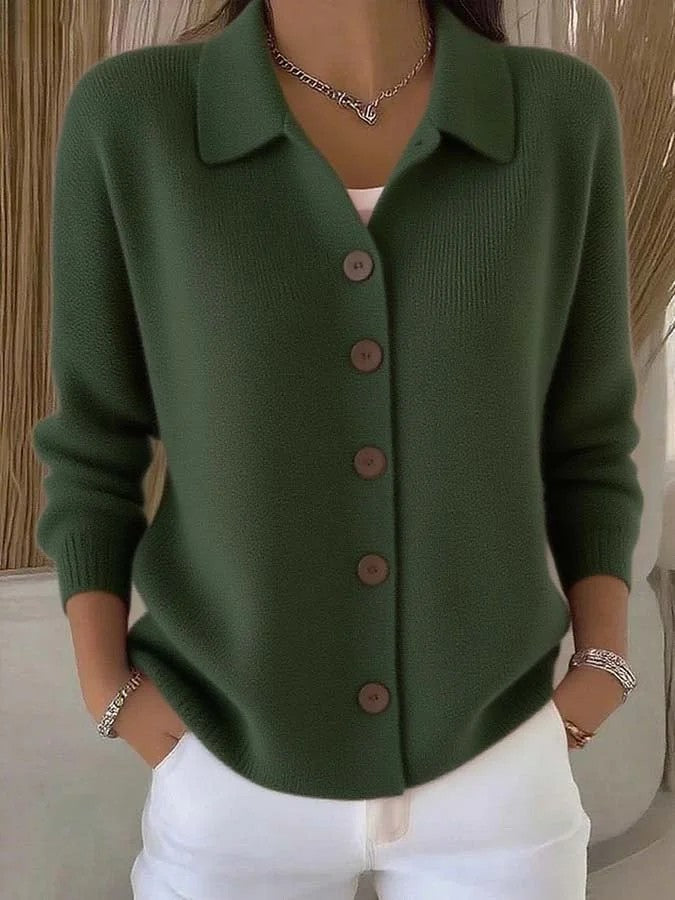 Maribel | Button-Up Knit Cardigan with Collar