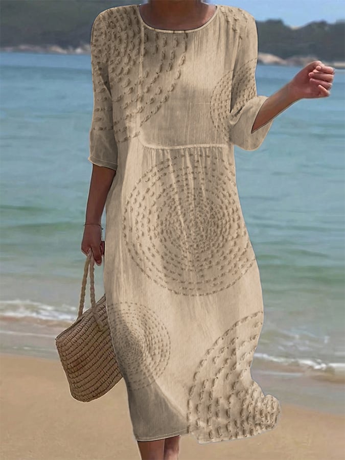 Embroidered Casual Dress