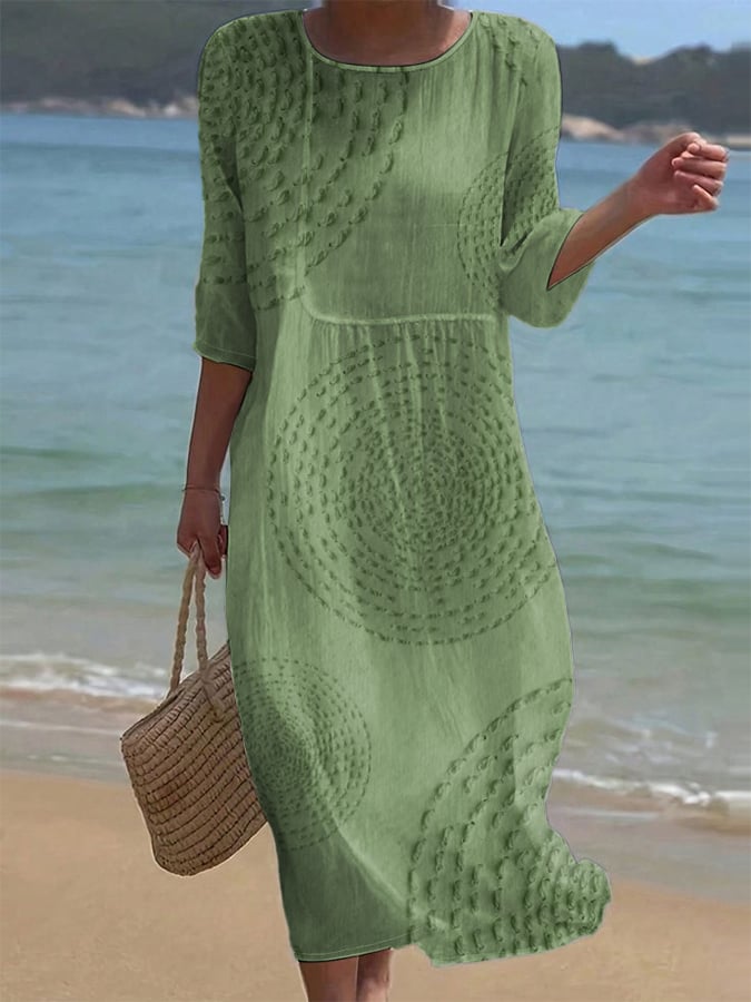Embroidered Casual Dress