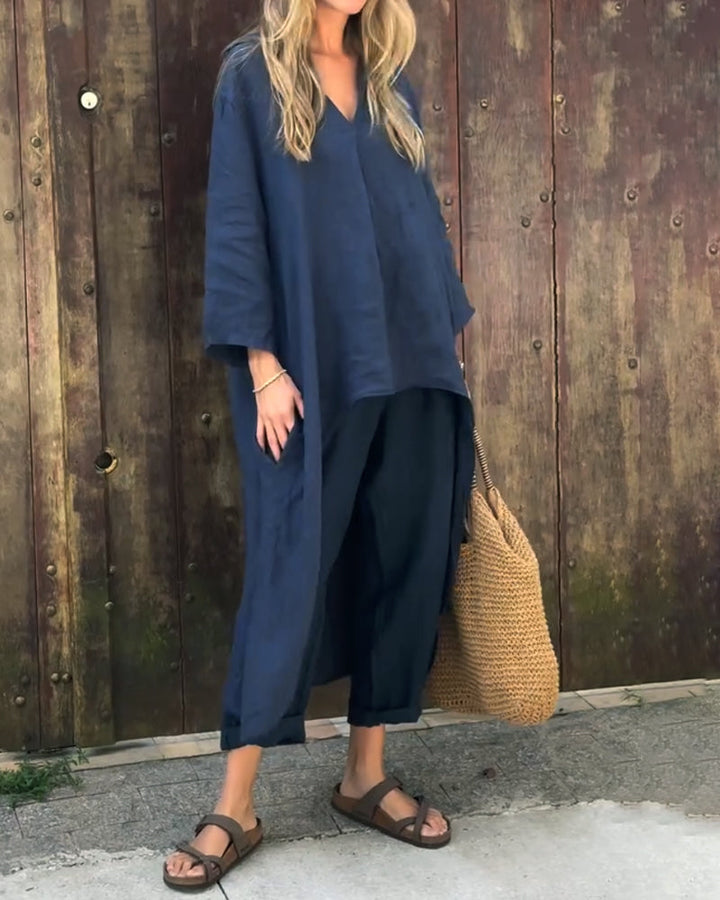 Carolyn™ Chic and Comfortable Set | Coordinated Top and Relaxed-Fit Bottoms