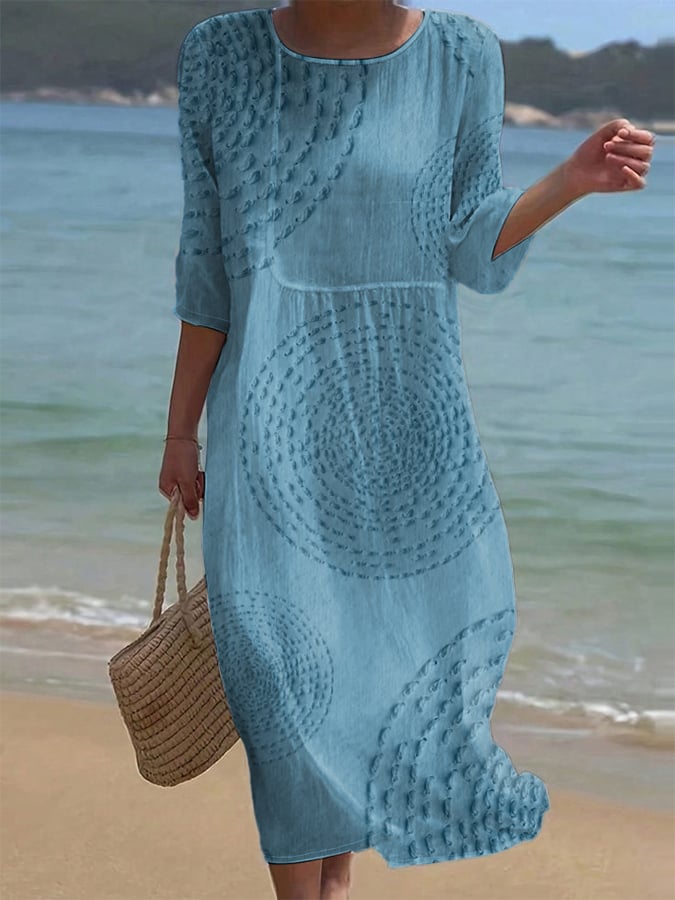 Embroidered Casual Dress