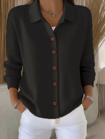 Maribel | Button-Up Knit Cardigan with Collar