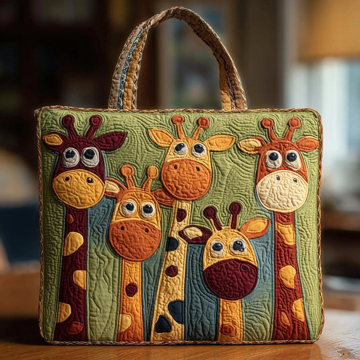 Giraffe Quilted Tote Bag