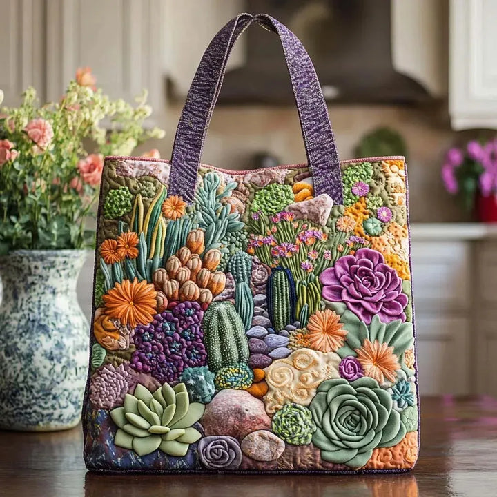 Succulent Garden Artisan Tote Bag