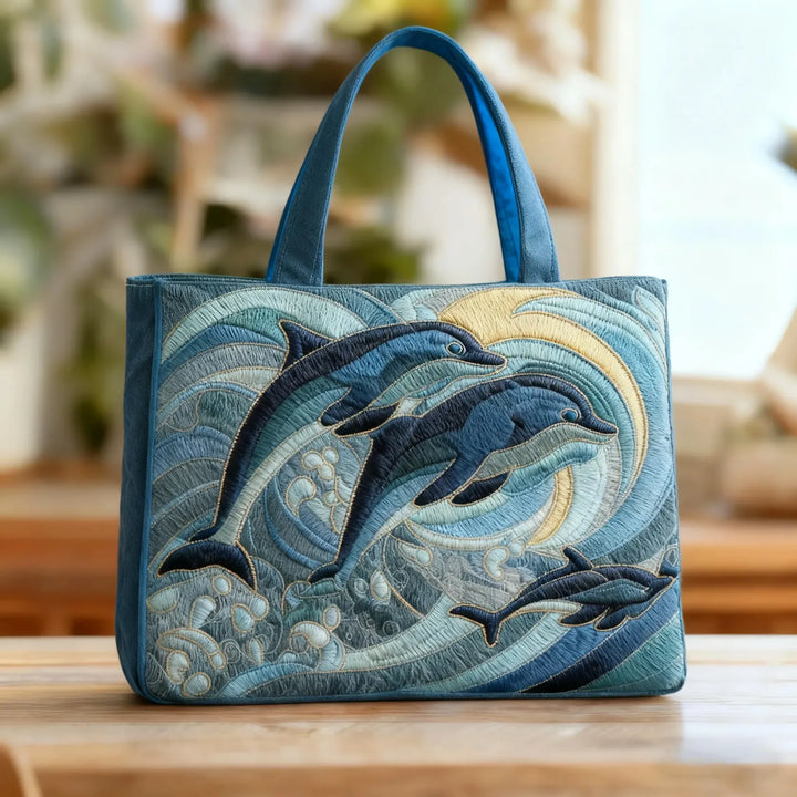 Ocean Dolphin Artisan Tote Bag