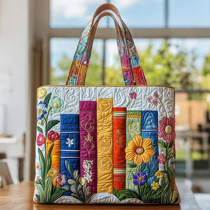 Floral Library Artisan Tote Bag