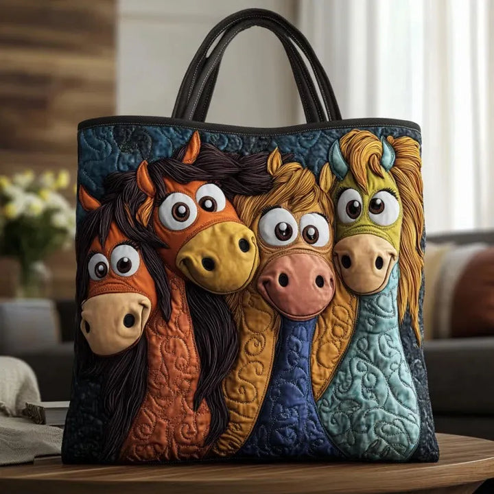 Playful Ponies Artisan Tote Bag