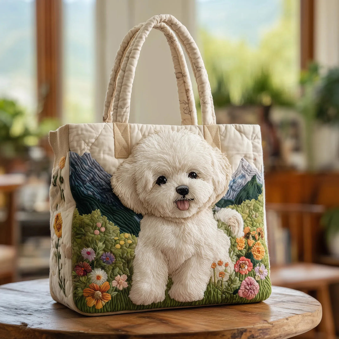Enchanted Dog Quilted Artisan Tote Bag