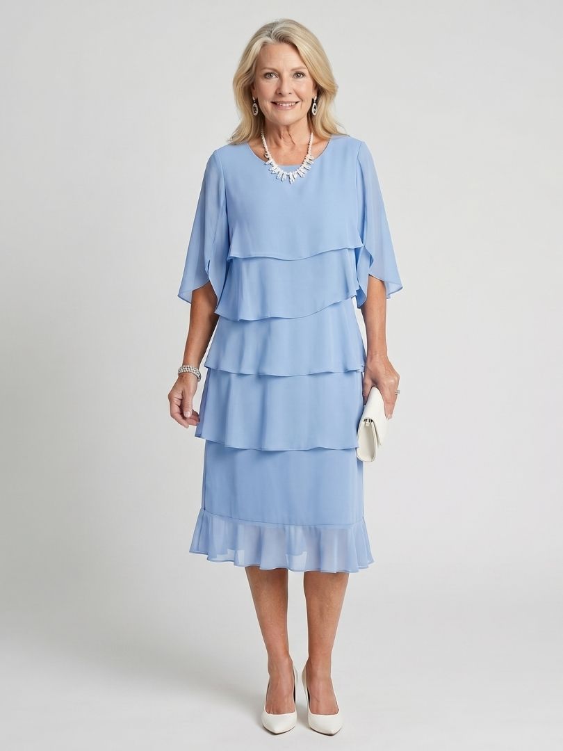 Brent Layered Tier Midi Dress