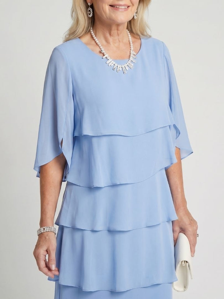 Brent Layered Tier Midi Dress