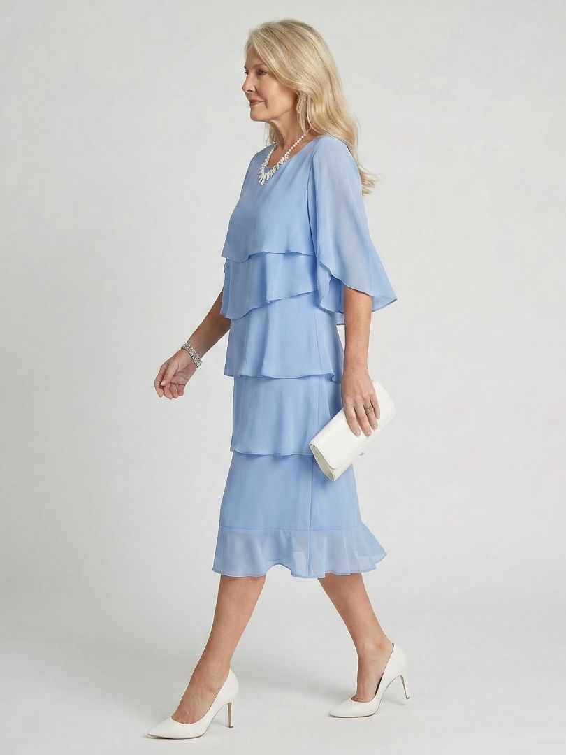 Brent Layered Tier Midi Dress