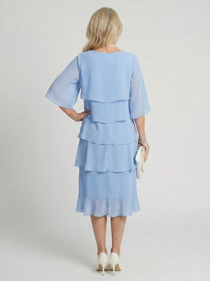 Brent Layered Tier Midi Dress