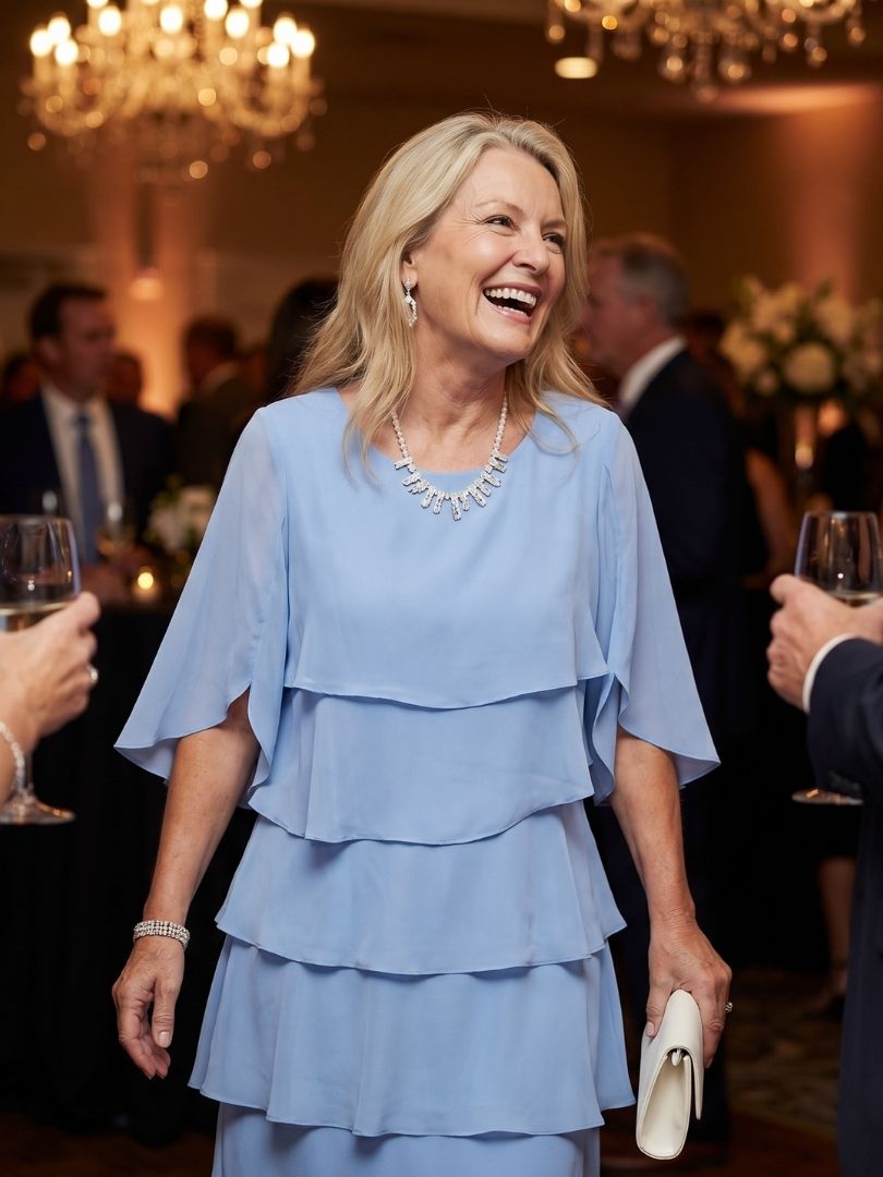 Brent Layered Tier Midi Dress