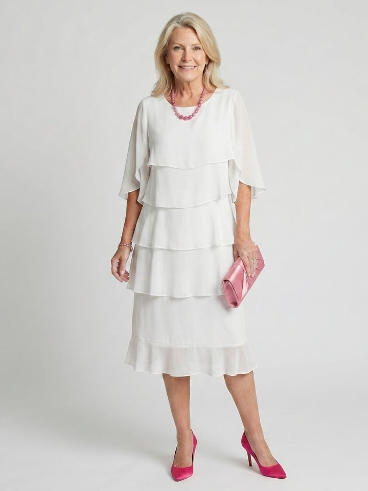 Brent Layered Tier Midi Dress