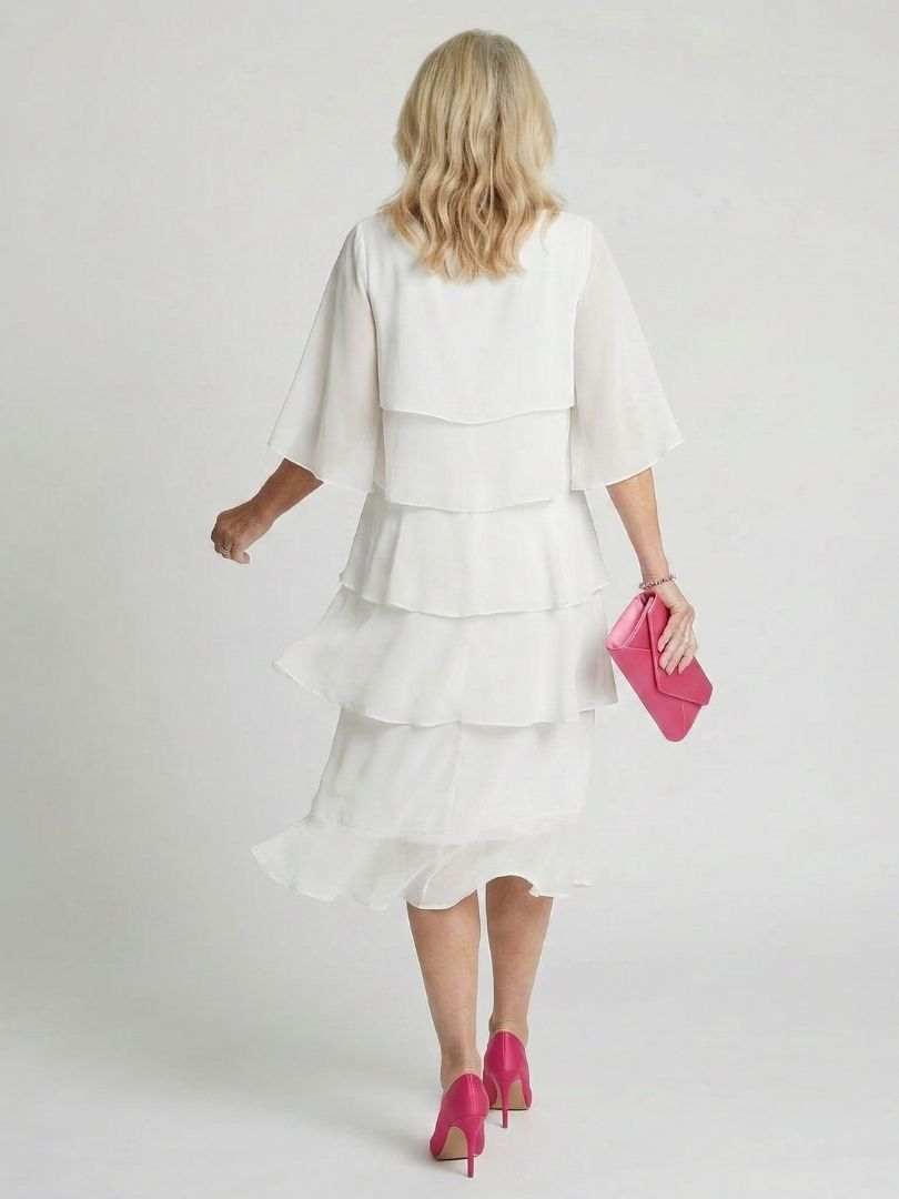 Brent Layered Tier Midi Dress