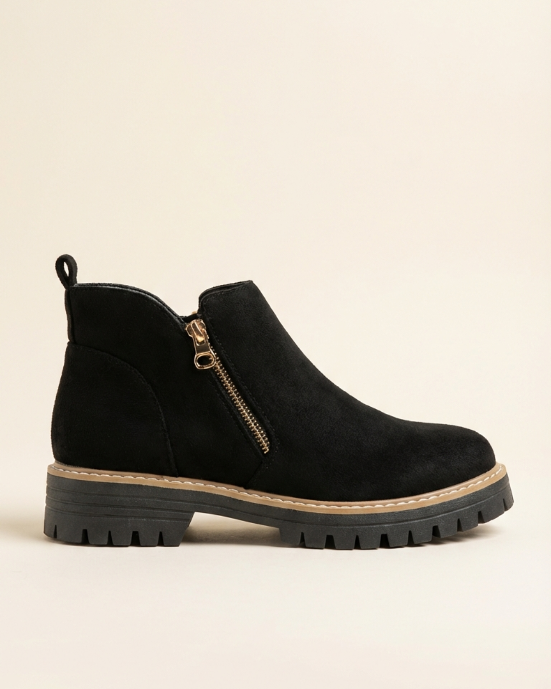 Paula - Round-Toe Side-Zip Ankle Boots