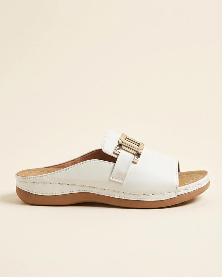 Lola - Wide-Strap Buckle Sandals