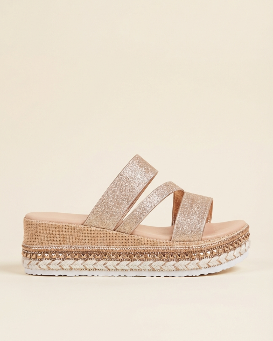 Sabela - Elegant Gold Wedge Sandals