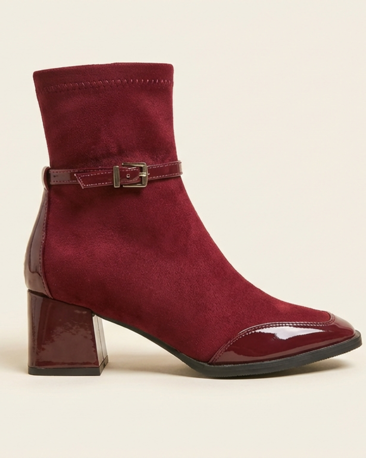 Avenor - Faux-Suede Buckle Ankle Boots