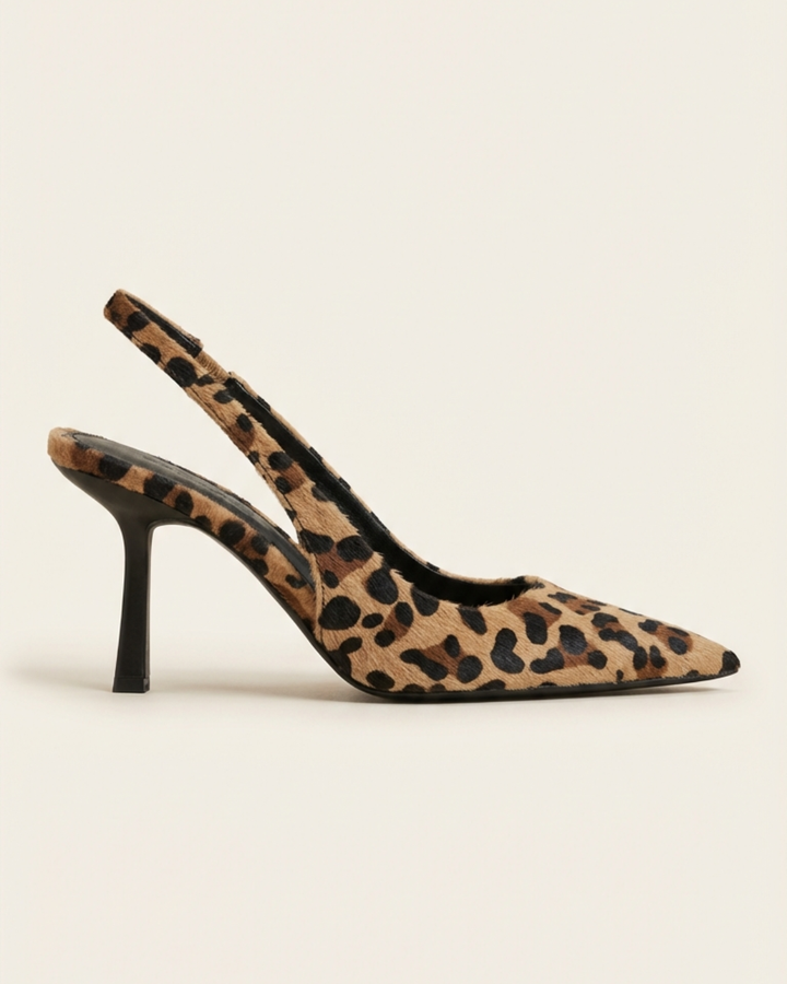 Monica - Pointed-Toe Leopard Heels