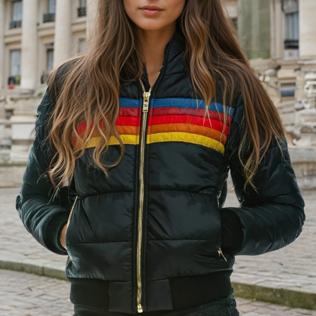 Olivia - Retro Stylish Parka with Fur Hood