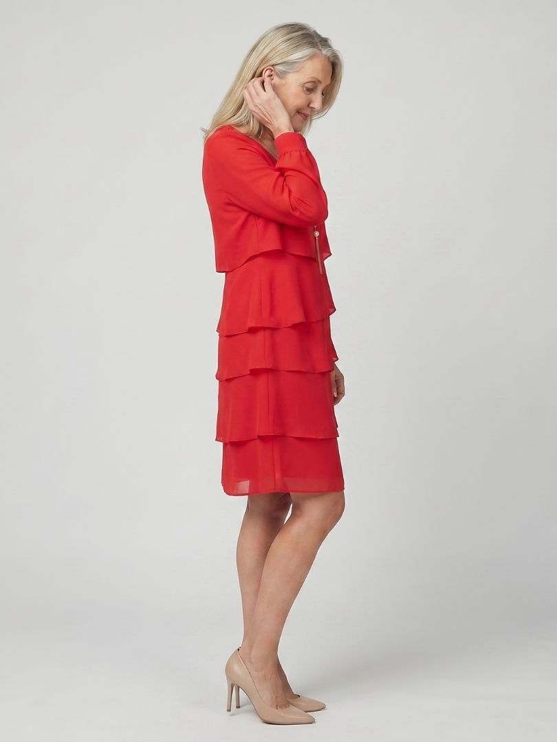 Nina Clean Layered Knee Length Dress