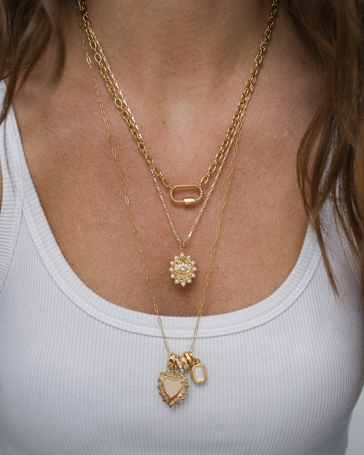 Lynn Heart Engravable Pendant Necklace