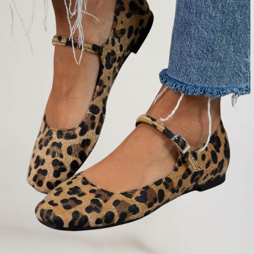 Lena | Ballet Flats with Adjustable Strap