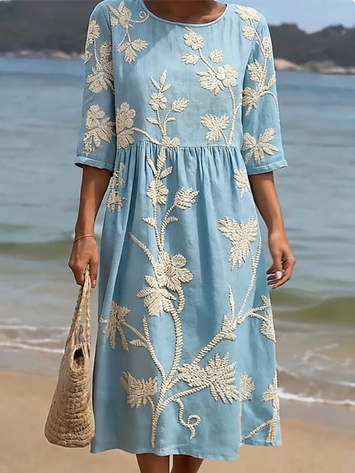 Casual Floral Print Dress