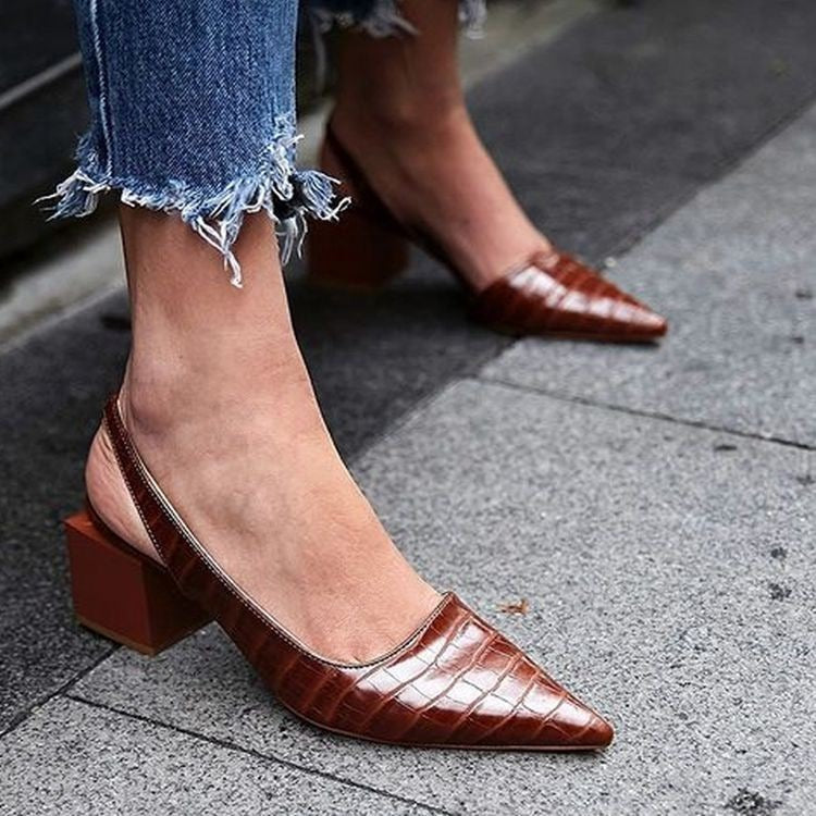 Olga - Elegant Block-Heel Shoes
