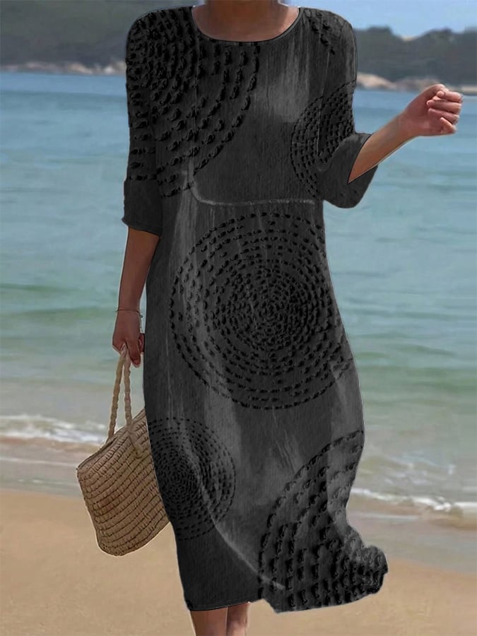 Embroidered Casual Dress