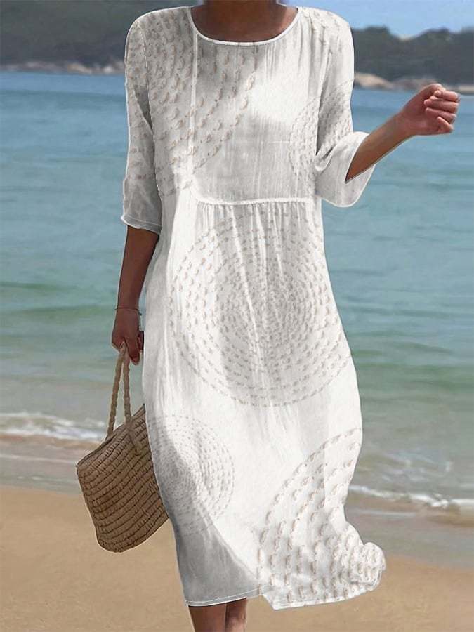 Embroidered Casual Dress