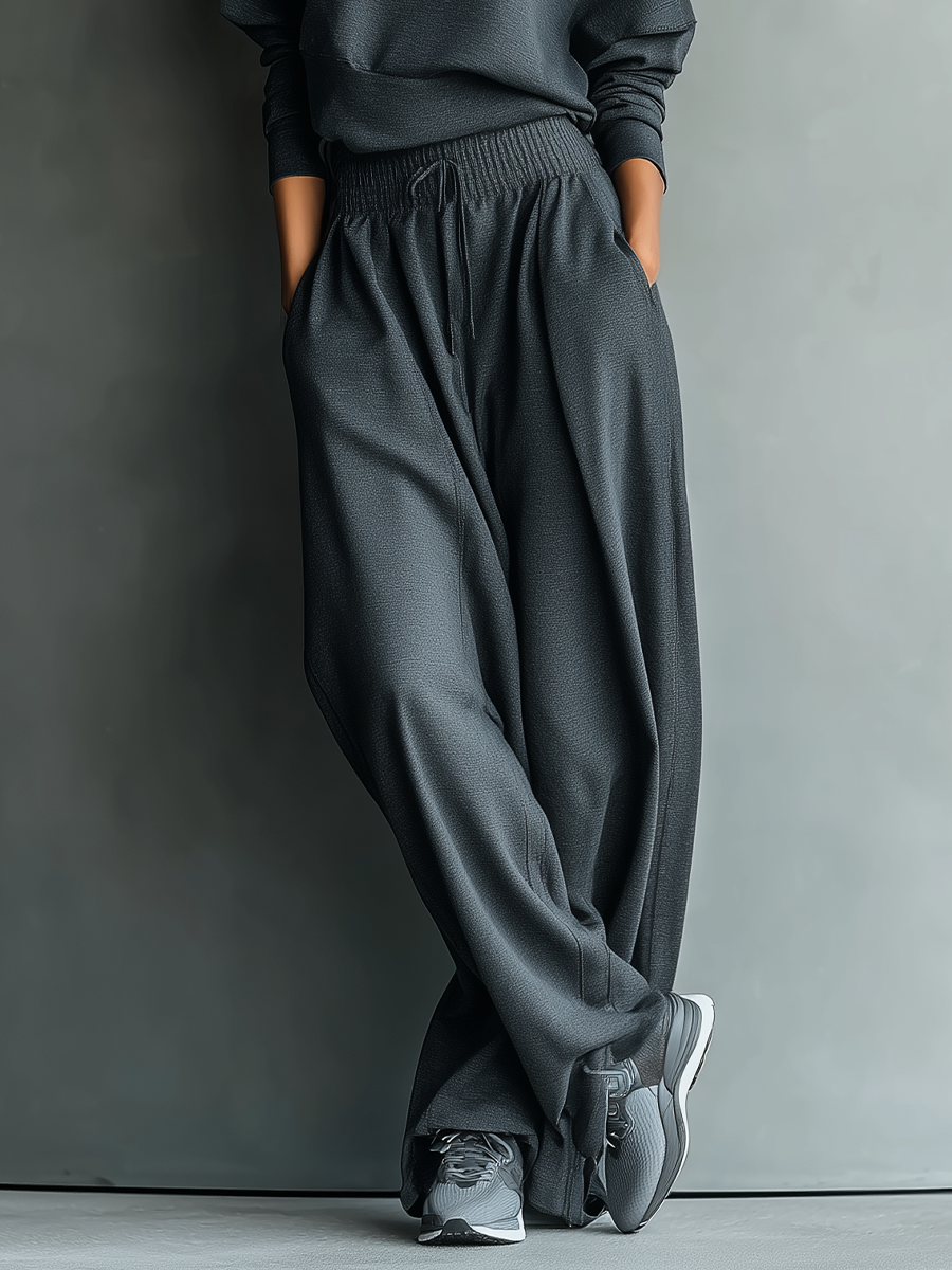 Knit Wide-Leg Pants Set