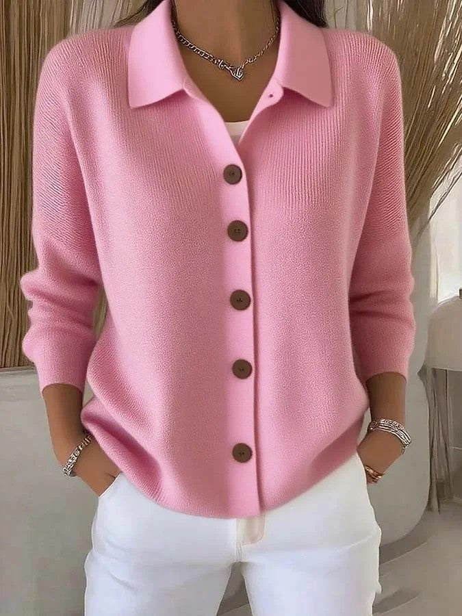 Maribel | Button-Up Knit Cardigan with Collar