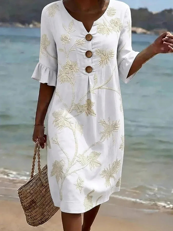 Casual Floral Print Dress