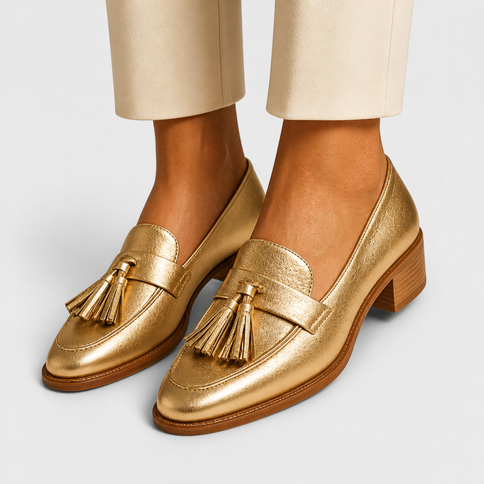 Céleste™ | Gold Loafers