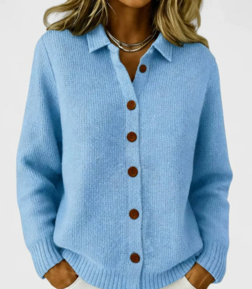 Maribel | Button-Up Knit Cardigan with Collar