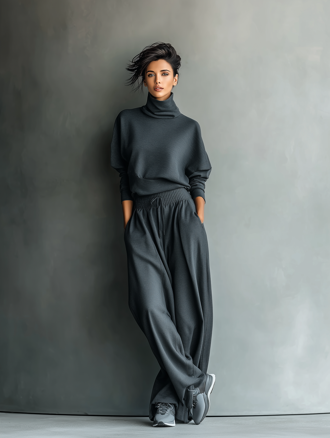 Knit Wide-Leg Pants Set