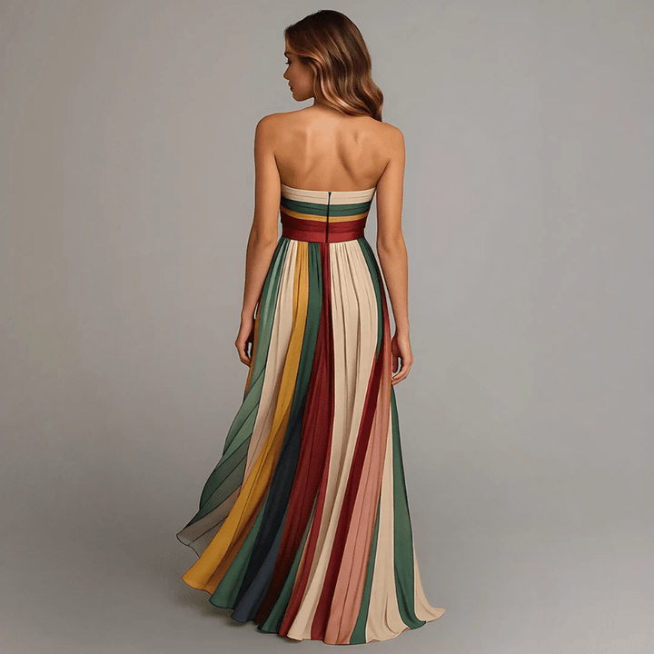 Long Colourful Sleeveless Dress