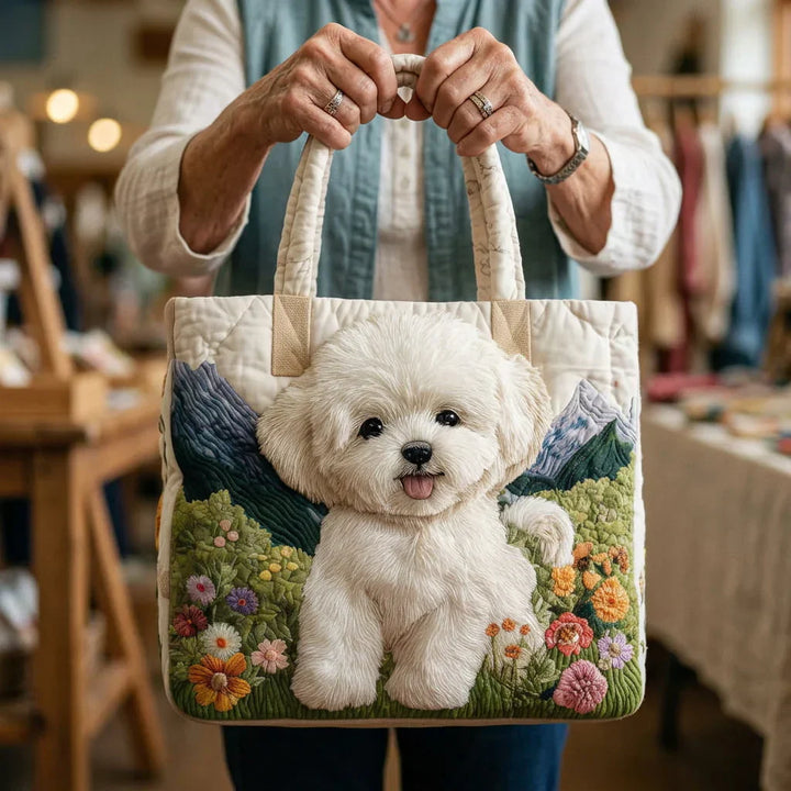 Enchanted Dog Quilted Artisan Tote Bag