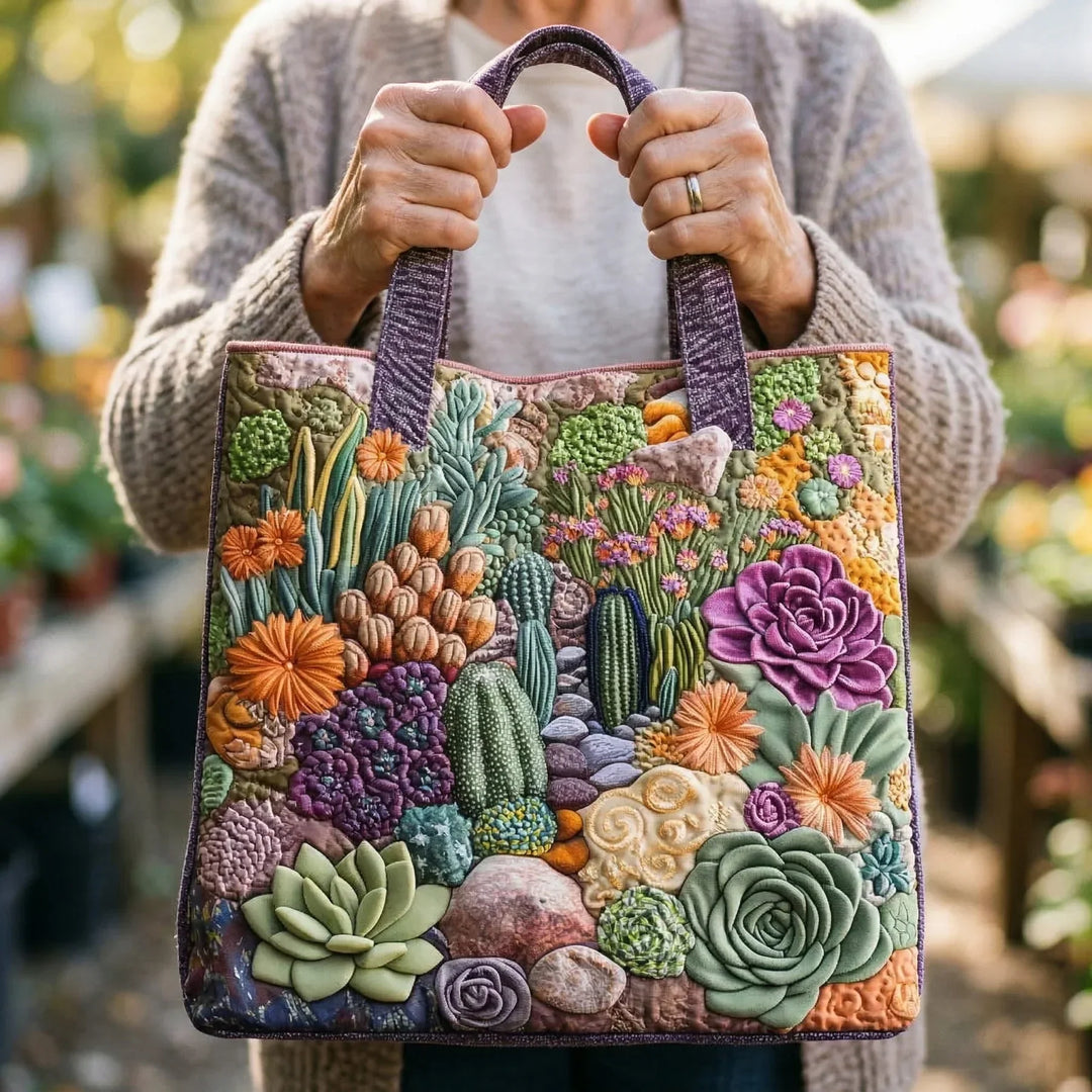 Succulent Garden Artisan Tote Bag